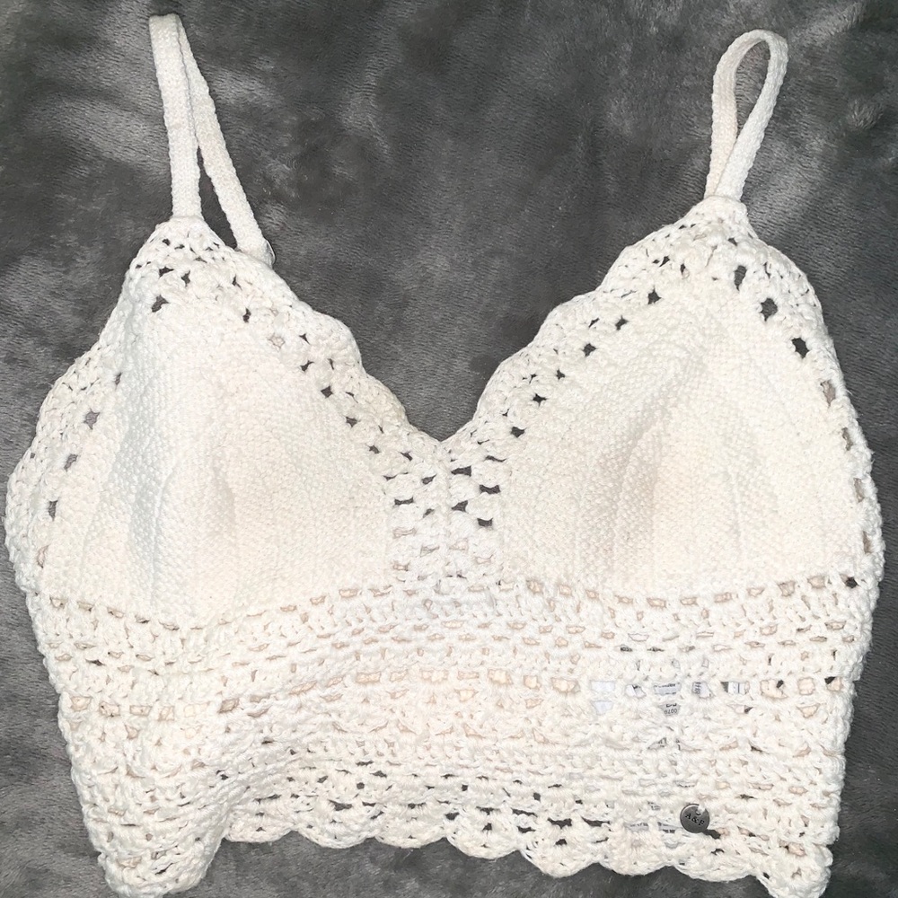White knit bralette/ crop top